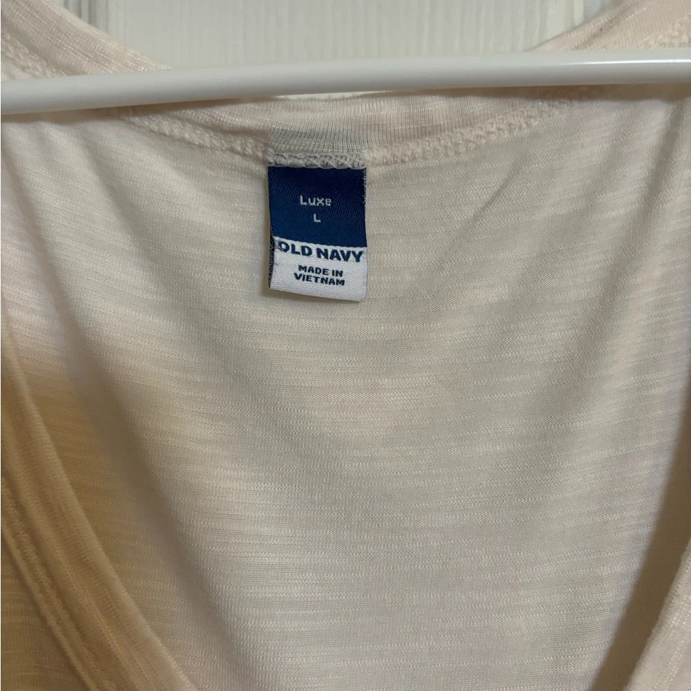 Old Navy Women's Luxe Tank Tops - Coral and Cream - Picture 4 of 4